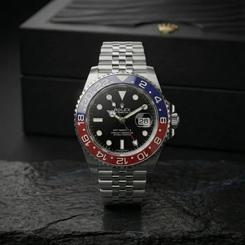Rolex GMT Silver Red/Blue Pepsi