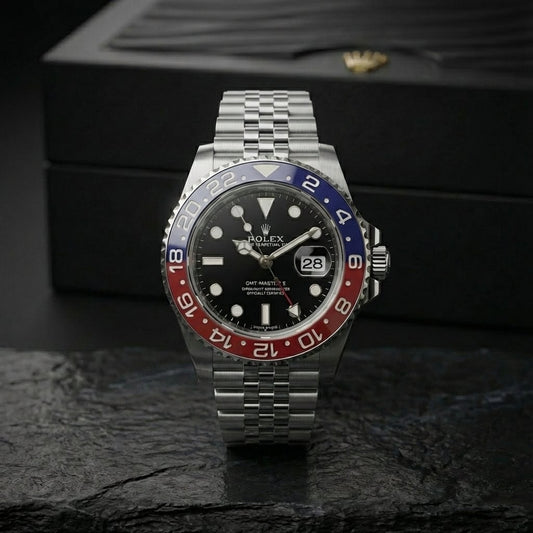 Rolex GMT Silver Red/Blue Pepsi