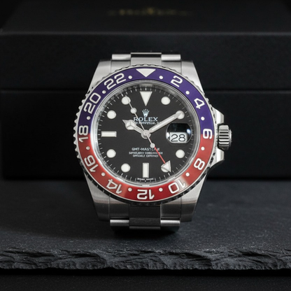 Rolex GMT Silver Red/Blue Pepsi