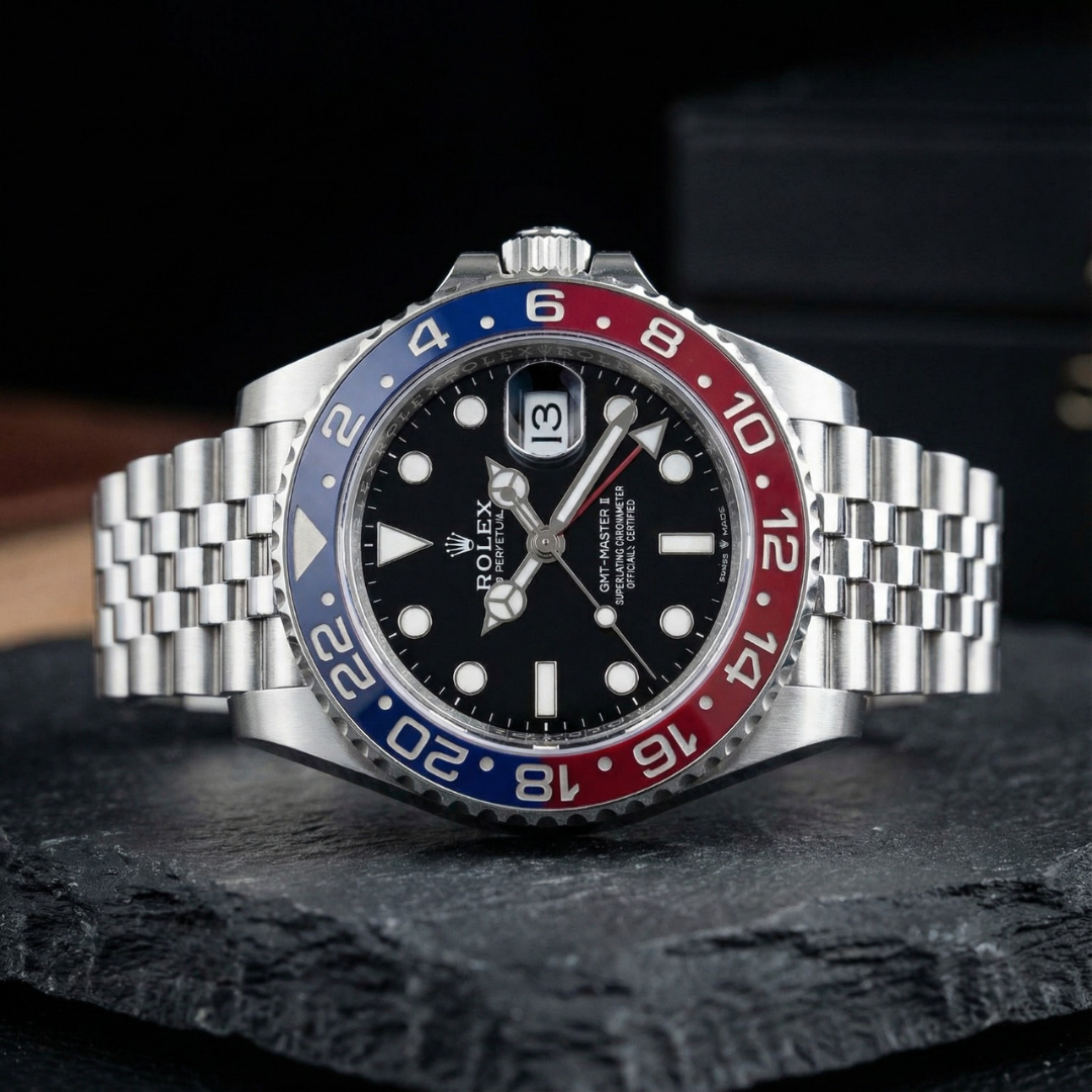 Rolex GMT Silver Red/Blue Pepsi